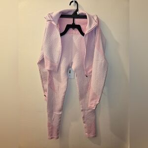 Pink Textured Two-Piece Set